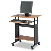 SAFCO Adjustable Desk, 22 in D, 29.5" W, 34" H, Cherry/Black, PVC; Steel 1925CY